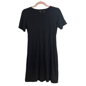 Theory Cherry B2 Sea Slub Black T Shirt Dress